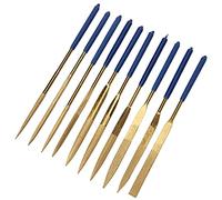 Oumefar Mini -Plated Needle File Kit for Steel Ceramics Glass Processing, Durable Hand Files for Metal Polishing, 10Pcs Set for Wood Carving and Jadestone Polishing