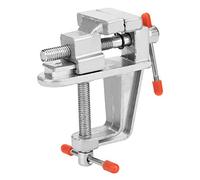 Oumefar Mini Table Vise, Compact Aluminum Alloy Desktop Clamp with 360 Degree Rotation, Lightweight Space Saving Tool for Home and Factory Small Parts Repair