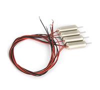 Oumefar Miniature Low Noise 4pcs Coreless Motor for RC Helicopter Toy, Miniature Motor for Aircraft Model, 4x12mm Micro for Model Toy, Mini for Steering Gear