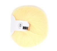 Oumefar Mohair Knitting Yarn Pashm Long Angora Wool Popular for Weaving Woven Scarves(Light Yellow) Yarn