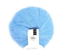 Oumefar Mohair Pashm Long Angora Wool Knitting Yarn Popular for Weaving Woven Scarves (Light Blue)