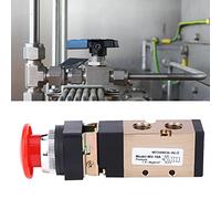Oumefar MV-10A Pneumatic Mechanical Valve, Durable Spring Return, 2 Position 5 Way Control for Air Systems, Aluminum Alloy, 1/4in PT, 1 Unit