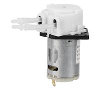 Oumefar Peristaltic Dosing Pump Easy Maintenance for Aquarium Lab Analysis, Self-Priming, 12V Dosing Pump, Black, White, Blue for Experimenters, 1 X Peristaltic (2 * 4 White)