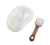 Oumefar Plastic Pet Bathtub Container Hamster Pet Bathroom House Hamster Toilet Sand Bath Pet Litter Set for Small Animals Hamster Gerbil (blue)