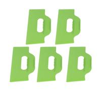 Oumefar Plastic Putty Spatula Set Flexible Paint Scraper for Drywall Spackling Patching Painting 10 Inch 5PCS High Flexibility Non Slip Grip PP Material