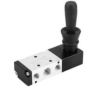 Oumefar Pneumatic Valve, Air Valve Control Valve Pneumatic Air Control Valve 3 Position 5 Way Widely Applications 5 Port 3 Position Rotating Handle Lever For Textile Equipment Control Air (4h230-08)