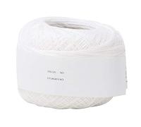 Oumefar Popular Summer Light Silk Thin Line Lace Cotton Yarn for Knitting Embroidery with Crochet (Cream) Yarn