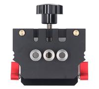 Oumefar Pro Self-Centering Doweling Jig Kit, 12-26mm Clamping Range with 6/8/10mm Drill Bits & Bushings, CNC Aluminum for Cabinet Joinery