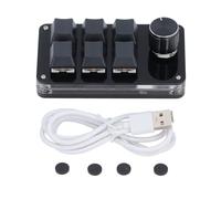 Oumefar Programming Macro Keypad, Mini Mechanical Gaming Keyboard Ergonomic Design 5V 1A Simple Operation for Industrial Control