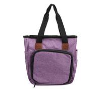 Oumefar Purple Rectangular Knitting Storage Bag with Zipper Closure ,Compartmentalized for Organization ,Craft Supplies