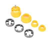Oumefar PVC Thread Maker Tool Set Alloy Steel Round Die Reusable Pipe Threader Plumbing Kit for Electric Drill Industrial Home Maintenance