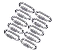 Oumefar Quick Link Connector Durable Stainless Steel Chain Connector for Outdoor Camping, 10Pcs (M8)