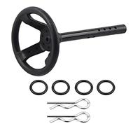 Oumefar RC Car Steering Wheel Accessory for 1/10 Scale Crawler Car,RC Car Replacement Accessories,Black Plastic with Bag of Accessories