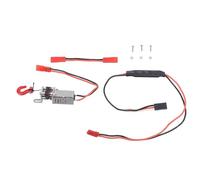 Oumefar RC Electric Winch Set,Aluminum Alloy and Iron Replacement Easy Installation RC Car Winch Compact Simulated for 1/16 RC Crawler