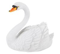 Oumefar Resin Swan Decor Floating Simulation Pond, Swan Animal Figurine, swan statue for Landscape Yard Garden Ornamentgarden decoration