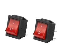 Oumefar Rocker Switch Industrial Control for Boat with Red Light 5PCs 31 X 25mm
