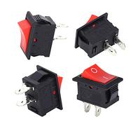 Oumefar Rocker Switches Durable Mini Toggle Switch for Household Appliances KCD1-101, 10Pcs, Suitable for Drinking Fountains, Coffee Pots