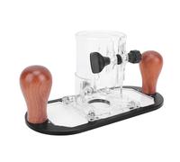 Oumefar Router Base for 65mm Trimming Machine Engraving Milling Accessories with Transparent Cover Black Aluminum Alloy Wood Handle Woodworking Tool
