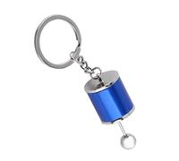 Oumefar Shifter Keychain Stick Knob Keyring Gearbox Key Ring Multicolor Car Shift Shaped Metal Alloy Key Rings Model Keychain Purses Car Keys(blue)