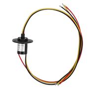 Oumefar Slip Ring Electrical Connector Conductive Slip Ring 3 Wires 15A 250RPM 360 Degree Rotating 22mm Gold Contacts Low Noise with Fiber Brush for Pan Tilt Units