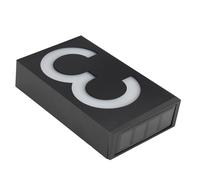 Oumefar Solar LED Number Sign Light, Outdoor Address Plate with 6 LED Lights and Polycrystalline Silicon Solar Panel, for House Hotel Store Door Wall Villa (Number 3)