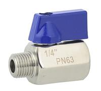 Oumefar Stainless Steel BSPP Male Female Thread 2 Way Shut Off Ball Valve High Precision for Water Gas Oil Pipe Connection 1/4 3/8 1/2 Inch ([Internal and External Thread M/F] /4)