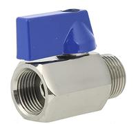 Oumefar Stainless Steel BSPP Male Female Thread 2 Way Shut Off Ball Valve High Precision for Water Gas Oil Pipe Connection 1/4 3/8 1/2 Inch ([Internal and External Thread M/F] 3/8)