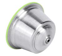 Oumefar Stainless Steel Coffee Capsule Pods Reusable Coffee Pods with Silicone Lid Refillable Coffee Capsule Cup Fit for Coffee Maker(Green)