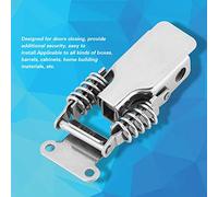 Oumefar Stainless Steel Durable Spring Loaded Latch for Cabinet Toggle Hasp, Ideal for Home Office Shop, DK038 for Boxes Barrels Cabinets, 1 X Catch, 23g