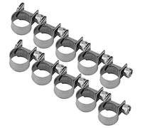 Oumefar Stainless Steel Hose Clamps Set - 10Pcs T-Bolt Mini Fuel Line Pipe Hose Clamp Clip - Rustproof, Easy to Install & Use, Durable 6mm-20mm Optional Size (11-13Mm)