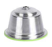 Oumefar Stainless Steel Reusable Capsules,Coffee Machine Accessory,Refillable with a Pressed Powder Cover for Dolce Gusto Coffee Maker(Green)