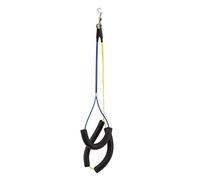 Oumefar Strong Adjustable Belly Strap Leash Grooming Restraint Rope Pet Grooming Leash Loop No Sit Haunch Holder Dogs Cats (Yellow+Blue) Dog Cleaning and Grooming Supplies