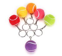 Oumefar Tennis Ball Split Ring Tennis Ball Key Chain Simulation Sports for Bags Decor Pendant Gift Sport Lovers Purse
