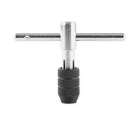 Oumefar Thread Tap Wrench Set Durable Screwing Tool Kit for Various Threads, for Hand Tapping Operation on Wood, Plastic, Aluminum, 4pcs Straight Flute Taps M3/M4/M5/M6