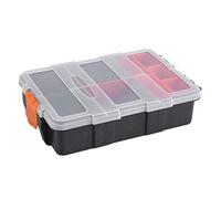 Oumefar Tool Storage Case, Components Storage Box Two-layer Plastic Hardware Storage Box Case Organizer Small Parts Tool Box for Home Storage Consolidation