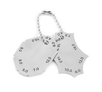 Oumefar Two-Piece Fillet Weld Gauges Set Stainless Steel Welding Leg Gauge Throat Depth Gauge Welding Tee Joint Gauge Ruler