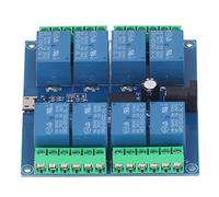 Oumefar USB Drive Free Relay Module 8 Channel Intelligent Control Board with Circuit Protection for Mechatronics and Automation Applications