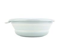 Oumefar Washing Up Bowl with Hanging Hole Folding Wash Basin Washing Tub for Bathroom for Hiking(Small Blue)