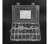 Oumefar Woodruff Crank Way Key Assortment Kit 135pcs, Varies (2x7x2.6mm to 10x32x13mm), Semicircular Head, Stainless Steel & Alloy Steel, Mechanical Operation, Wrench