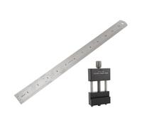 Oumefar Woodworking Marking Right gauges, Aluminum Alloy & Stainless Steel Scriber Ruler with Metric Imperial Scales, Positioning Scribing Tool for Furniture Carpentry GD1123