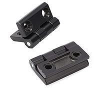 Oumefar Zinc Alloy Sturdy Hinge with Double Compression Spring for Cabinet Door Activity Device, Black, Size 1.5 X 1.6, for All Kinds of Unit Doors (39 * 40mm)