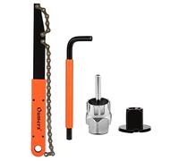 Oumers Bike Cassette Removal Tool, Cassette Freewheel Removal Tool with Chain Whip and Auxiliary Wrench Bicycle Cassette Lock Ring Removal Freewheel Remover Wrench Sprocket