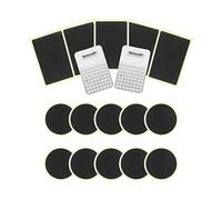 Oumers Puncture Repair Kits for Bikes,15 PCS Glueless Self-Adhesive Patches Round and Square Bicycle Inner Tube Repair with Rasp,Stick Firmly