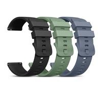 Oumida 3 Pack Quick Release Watch Straps Width 18mm Watch Straps for Men Women, Soft Silicone Replacement Sport Replacement Wristbands