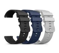 Oumida 3 Pack Quick Release Watch Straps Width 18mm Watch Straps for Men Women, Soft Silicone Replacement Sport Replacement Wristbands