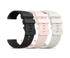 Oumida 3 Pack Quick Release Watch Straps Width 18mm Watch Straps for Men Women, Soft Silicone Replacement Sport Replacement Wristbands