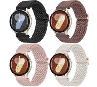 Oumida 4 Pack Elastic Solo Loop for Samsung Galaxy Watch 7 Straps 40mm/44mm Women Men, Soft Adjustable Stretchy Replacement Straps for Samsung Galaxy Watch 7/6/5/4/FE/6 Classic 43mm 47mm/5 Pro 45mm