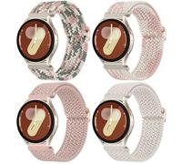 Oumida 4 Pack Elastic Solo Loop for Samsung Galaxy Watch 7 Straps 40mm/44mm Women Men, Soft Adjustable Stretchy Replacement Straps for Samsung Galaxy Watch 7/6/5/4/FE/6 Classic 43mm 47mm/5 Pro 45mm