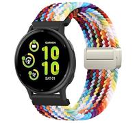 Oumida Elastic Nylon Bracelet for Garmin Vivoactive 5 Wristband/Vivoactive 3 Music, Garmin Venu Sq/Venu Sq 2/Venu Sq 2 Music/Venu 2 Plus Bracelets, Braided Watch Strap with Magnetic Buckle