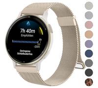 Oumida Garmin Strap 20 mm for Garmin Vivoactive 5 / Vivoactive 3, Venu 2 Plus / Venu Sq 2 / Venu Sq / Sq Music, Vivomove Series, Forerunner 55/245/645, Metal Watch Straps Double Magnet Replacement